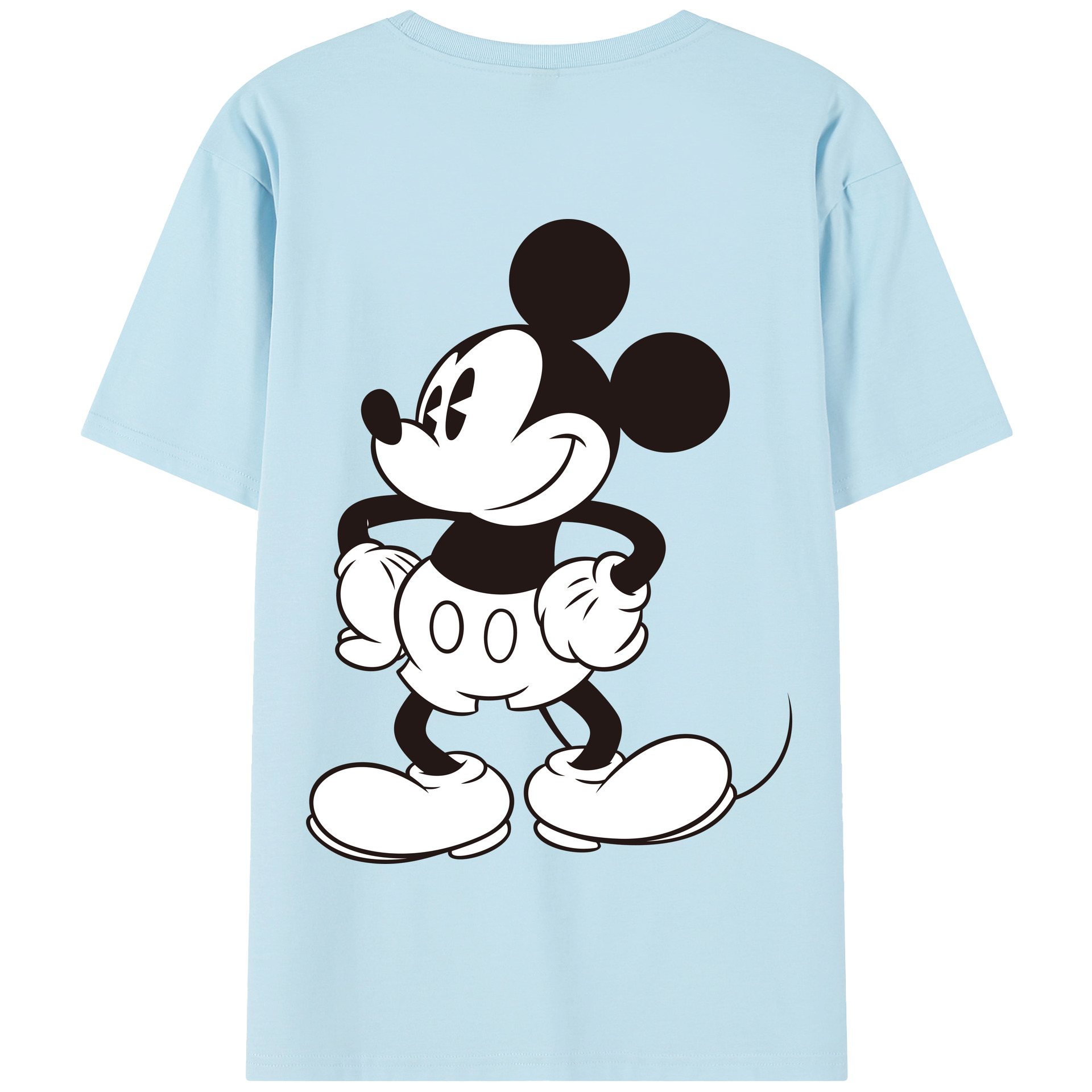 （画像用） ミッキーマウス Mickey Mouse 綿100％半袖Tシャツ（背面プリント）